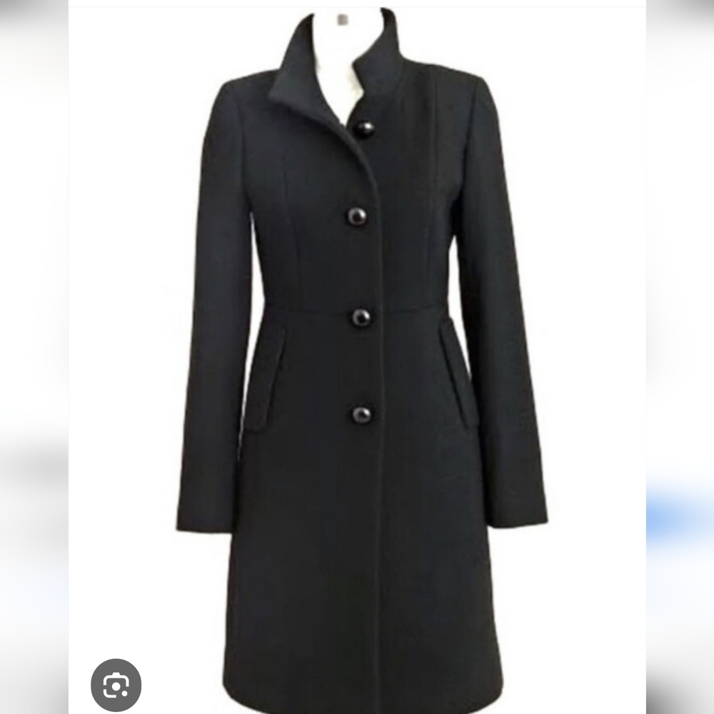 J. Crew Women's Elegant Black Pea Coat